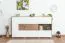 Commode Manase 07, couleur : brun chêne / blanc brillant - 97 x 180 x 41 cm (h x l x p)