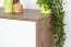 Commode Manase 07, couleur : brun chêne / blanc brillant - 97 x 180 x 41 cm (h x l x p)
