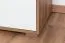 Commode Manase 07, couleur : brun chêne / blanc brillant - 97 x 180 x 41 cm (h x l x p)