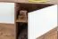 Commode Manase 07, couleur : brun chêne / blanc brillant - 97 x 180 x 41 cm (h x l x p)