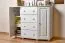 Commode en pin massif blanc Junco 167 | 4 tiroirs, 6 niches | 100 x 120 x 47 cm | Style moderne