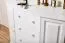 Commode en pin massif blanc Junco 167 | 4 tiroirs, 6 niches | 100 x 120 x 47 cm | Style moderne