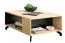 Table basse Riemst 14 | Chêne / Noir | 90 x 70 x 39 cm | Design moderne et robuste