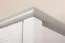 Vitrine Lagopus 106 | 2 grandes portes vitrées | Pin massif blanc/gris | 2 tiroirs | 200 x 100 x 42 cm