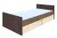 Lit une place / lit d’appoint Kerema 08 | Noyer, orme & jaune | 120 x 200 cm | Design moderne