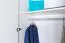Armoire-penderie portes battantes Siumu 37 avec cadre LED | Blanc brillant | 226 x 322 x 60 cm