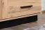 Bureau Trevalli 8, Couleur : Chêne / Noir - Dimensions : 75 x 135 x 56 cm (H x L x P)