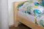 Lit double en bois de pin massif nature A1, avec sommier à lattes - Dimensions 160 x 200 cm
