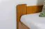 Lit Futon / lit en bois de pin massif, couleur chêne A9, sommier à lattes inclus - dimension 90 x 200 cm 