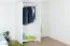 Armoire penderie en pin massif blanc laqué 007 | 190 x 90 x 60 cm | Design moderne et robuste