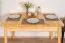 Table extensible en bois de pin massif naturel 008 | Rectangulaire | 120/170 x 80 cm