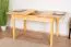 Table extensible en bois de pin massif naturel 008 | Rectangulaire | 120/170 x 80 cm