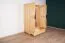 Armoire penderie en pin massif naturel 007A | 190 x 100 x 60 cm | Design moderne et robuste