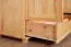 Armoire penderie en pin massif naturel 007A | 190 x 100 x 60 cm | Design moderne et robuste