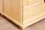Armoire penderie en pin massif naturel 007A | 190 x 100 x 60 cm | Design moderne et robuste