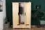 Armoire penderie pin massif naturel 008 | 190 x 133 x 60 cm | Rangement optimisé