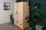 Armoire penderie pin massif naturel 008 | 190 x 133 x 60 cm | Rangement optimisé