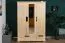 Armoire penderie pin massif naturel 008 | 190 x 133 x 60 cm | Rangement optimisé