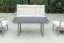 Table de jardin Mailand avec plateau en verre en aluminium - Couleur : aluminium gris, longueur : 1400 mm, largeur : 800 mm, hauteur : 590 mm