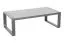 Table d'appoint avec plateau en verre Toledo en aluminium - Couleur : aluminium gris, Longueur : 1280 mm, largeur : 650 mm, hauteur : 410 mm
