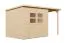 Abri de jardin | Naturel | 19 mm abri de jardin en éléments | 3,78 x 1,81 mètres | abri de jardin y compris toit rapporté | y compris plancher | toit plat | Freiberg 02