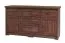 Commode Pikine 07, Couleur : Chêne brun foncé - 87 x 161 x 46 cm (H x L x P)