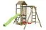 Tour de jeux S29C, incl. toboggan ondulé, annexe balançoire double, bac à sable, mur d'escalade, annexe escalade et corde à grimper, 359 x 422 cm, tour de jeux pour enfants, tour d'escalade