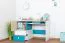 Chambre enfant complète 6 pièces | Design moderne | Chêne, blanc et bleu | Série Aalst
