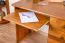 Bureau pin massif finition chêne Junco 191 | 4 tiroirs | 75 x 100 x 55 cm | Design moderne