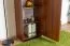 Armoire Mojokerto 20 | Noyer & Noir | 194 x 55 x 39 cm | Élégance moderne, grande capacité