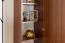 Armoire Mojokerto 20 | Noyer & Noir | 194 x 55 x 39 cm | Élégance moderne, grande capacité