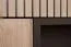 Buffet contemporain avec deux tiroirs | Chêne et noir | 2 portes, 5 compartiments | 90 x 150 x 40 cm