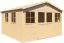 Abri de jardin avec beaucoup d'espace de rangement Freital 02, naturel, 3,5 x 3,5 mètres, abri de jardin avec Toit à deux versants, construction en éléments, 2 fenêtres ouvrantes