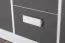 Chambre complète ado/enfant Walter 6 pièces | Gris brillant & Blanc | Rangement optimisé