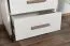 Table de chevet bicolore Hermann 08 | 2 tiroirs | Blanc blanchi & Noyer | 51 x 49 x 40 cm | Style moderne