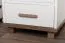Table de chevet bicolore Hermann 08 | 2 tiroirs | Blanc blanchi & Noyer | 51 x 49 x 40 cm | Style moderne