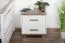 Table de chevet bicolore Hermann 08 | 2 tiroirs | Blanc blanchi & Noyer | 51 x 49 x 40 cm | Style moderne