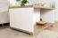 Table basse Hermann 11 | Blanc blanchi & noyer massif | 110 x 70 x 56 cm | Pour chambre ado
