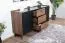 Commode design Mairenke 05 | Noyer & Noir mat | 79 x 150 x 40 cm | Rangement spacieux