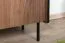 Table de nuit Mairenke 12, Couleur : Noyer / Noir mat - Dimensions : 50 x 42 x 40 cm (H x L x P)