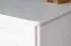 Bureau pin massif laqué blanc Junco 192 - Dimensions 75 x 110 x 55 cm