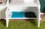 Vestiaire en pin massif blanc 29A | Avec miroir | 1 tiroir, 2 tablettes, 5 crochets | 200 x 113 x 35 cm