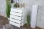 Commode pin massif laquée blanc | Junco 136 | 100 x 80 x 42 cm | 5 tiroirs | Design moderne