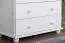 Commode pin massif laquée blanc | Junco 136 | 100 x 80 x 42 cm | 5 tiroirs | Design moderne