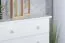 Commode pin massif laquée blanc | Junco 136 | 100 x 80 x 42 cm | 5 tiroirs | Design moderne