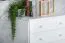 Commode pin massif laquée blanc | Junco 136 | 100 x 80 x 42 cm | 5 tiroirs | Design moderne