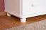 Commode pin massif laqué blanc Junco 139 | 5 tiroirs spacieux | 123 x 100 x 42 cm | Style moderne