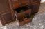 Commode pin massif couleur noyer Junco 164 | 6 compartiments | 4 tiroirs spacieux | 100 x 121 x 41 cm