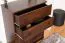 Commode en pin massif finition noyer Junco 165 | Style maison de campagne | 2 tiroirs | 100 x 80 x 42 cm | Design moderne et épuré
