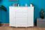 Commode en pin massif blanc Junco 167 | 4 tiroirs, 6 niches | 100 x 120 x 47 cm | Style moderne